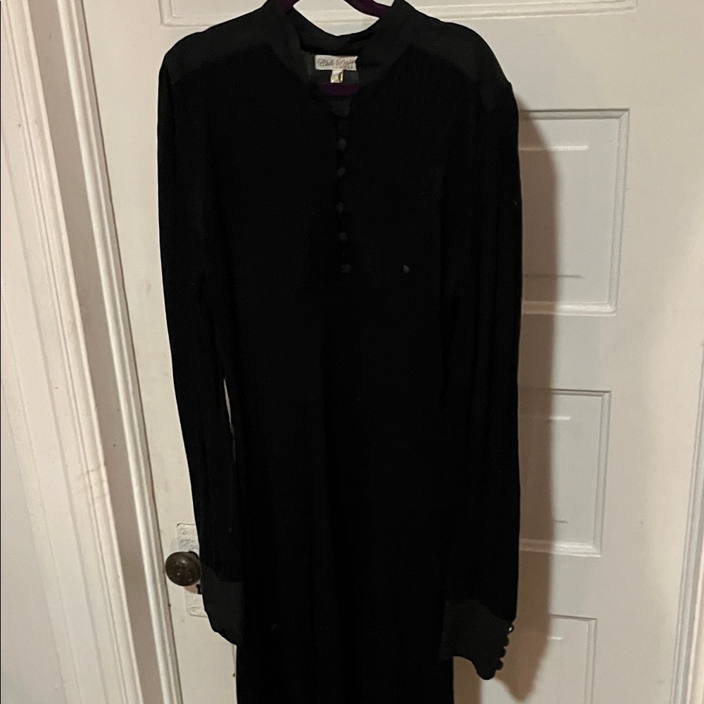 Elegant Black Long Sleeve Dress